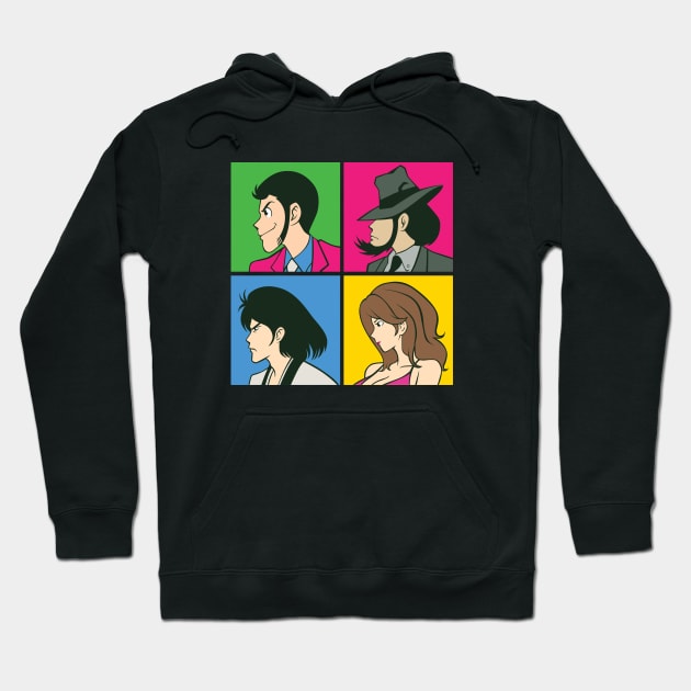 213 Lupin 4square Hoodie by Yexart